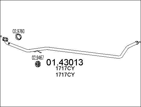 MTS 01.43013 - Exhaust Pipe autospares.lv