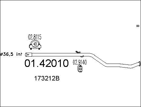 MTS 01.42010 - Exhaust Pipe autospares.lv