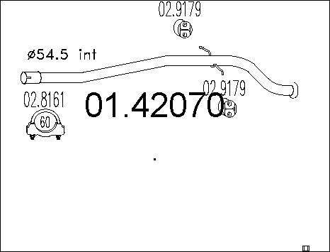 MTS 01.42070 - Exhaust Pipe autospares.lv