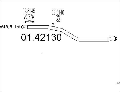 MTS 01.42130 - Exhaust Pipe autospares.lv