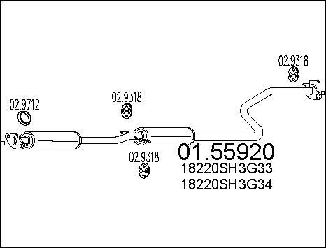 MTS 01.55920 - Middle Silencer autospares.lv