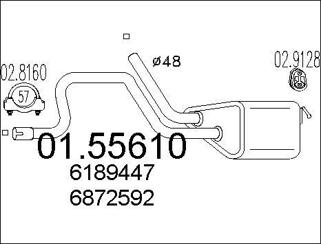 MTS 01.55610 - Middle Silencer autospares.lv