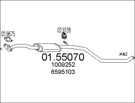 MTS 01.55070 - Middle Silencer autospares.lv