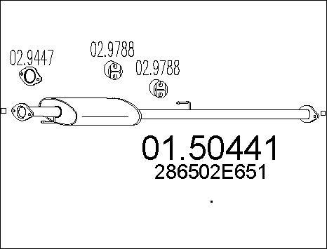 MTS 01.50441 - Middle Silencer autospares.lv