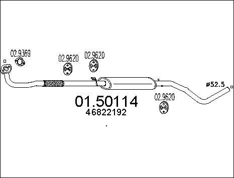 MTS 01.50114 - Middle Silencer autospares.lv