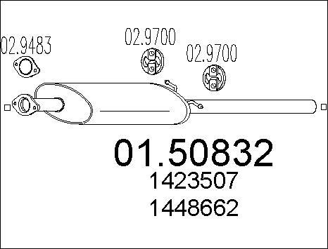 MTS 01.50832 - Middle Silencer autospares.lv