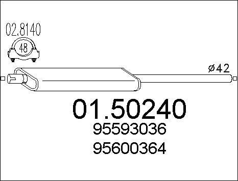 MTS 01.50240 - Middle Silencer autospares.lv