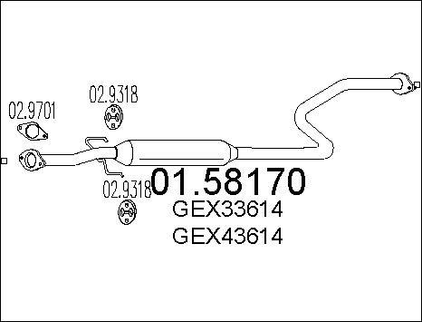 MTS 01.58170 - Middle Silencer autospares.lv