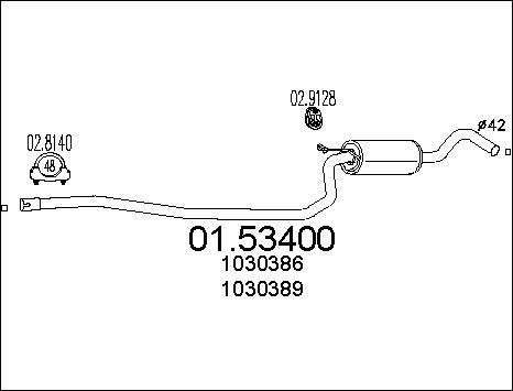 MTS 01.53400 - Middle Silencer autospares.lv