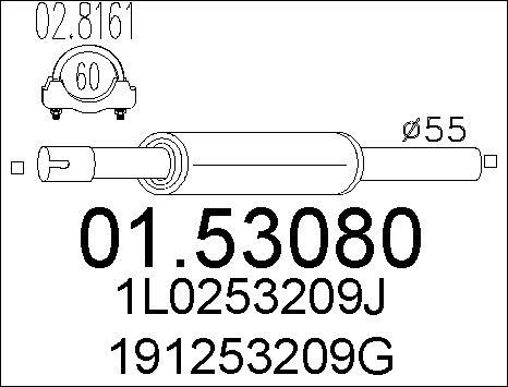 MTS 01.53080 - Front Silencer autospares.lv