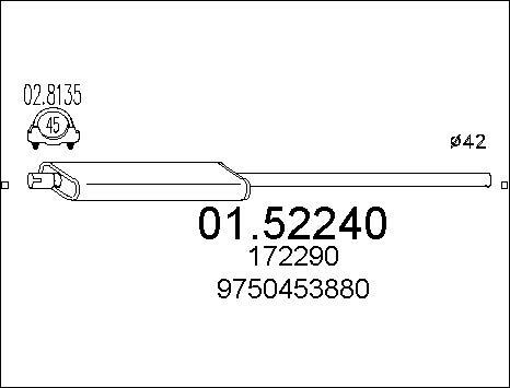 MTS 01.52240 - Middle Silencer autospares.lv