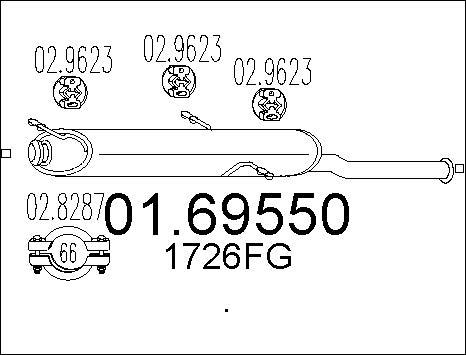 MTS 01.69550 - End Silencer autospares.lv