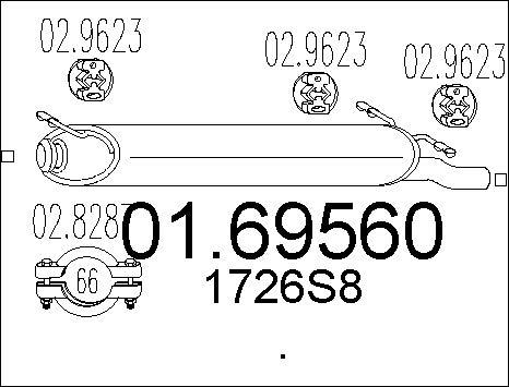 MTS 01.69560 - End Silencer autospares.lv