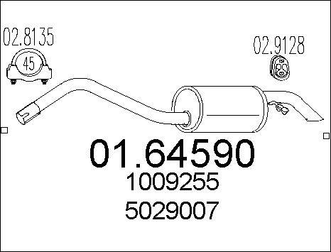 MTS 01.64590 - End Silencer autospares.lv