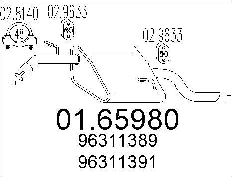 MTS 01.65980 - End Silencer autospares.lv
