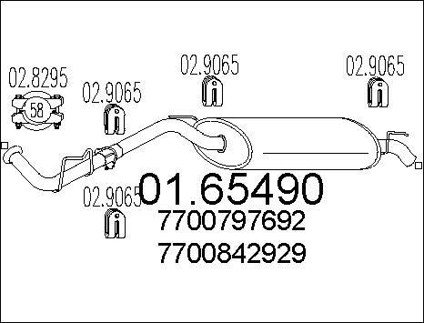 MTS 01.65490 - End Silencer autospares.lv