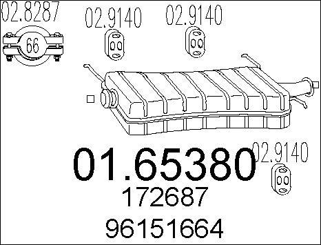 MTS 01.65380 - End Silencer autospares.lv