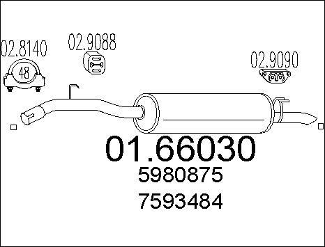 MTS 01.66030 - End Silencer autospares.lv