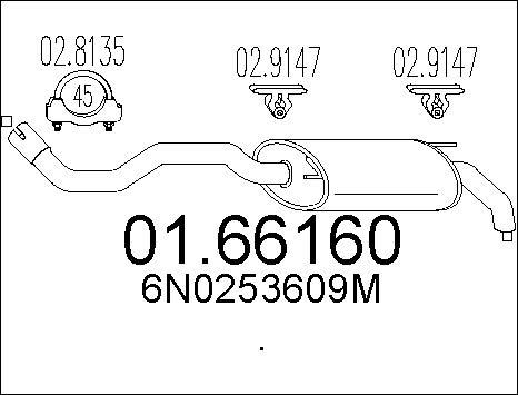 MTS 01.66160 - End Silencer autospares.lv