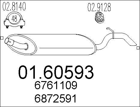 MTS 01.60593 - End Silencer autospares.lv