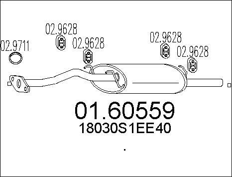 MTS 01.60559 - End Silencer autospares.lv