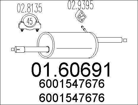 MTS 01.60691 - End Silencer autospares.lv