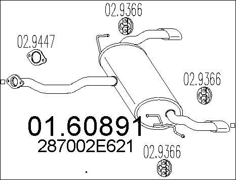 MTS 01.60891 - End Silencer autospares.lv