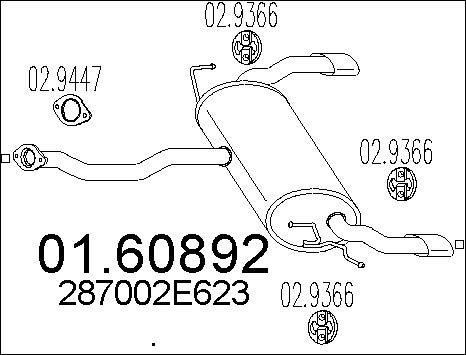 MTS 01.60892 - End Silencer autospares.lv