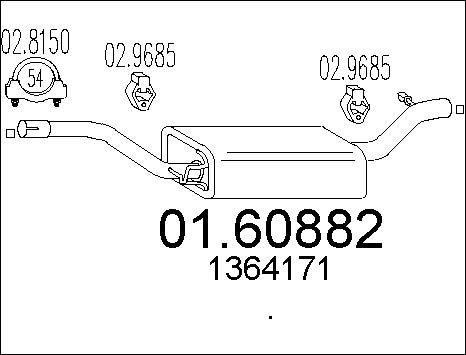 MTS 01.60882 - End Silencer autospares.lv