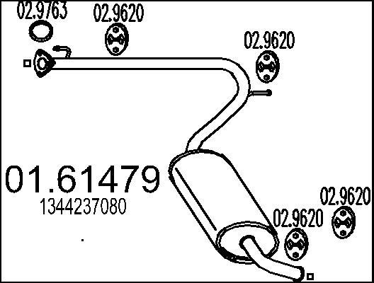 MTS 01.61479 - End Silencer autospares.lv