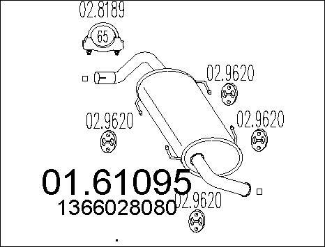 MTS 01.61095 - End Silencer autospares.lv