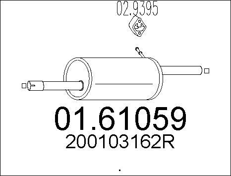 MTS 01.61059 - End Silencer autospares.lv