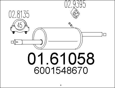 MTS 01.61058 - End Silencer autospares.lv