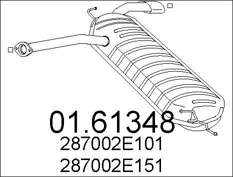 MTS 01.61348 - End Silencer autospares.lv