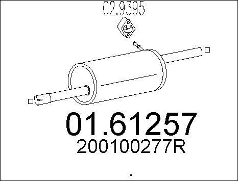 MTS 01.61257 - End Silencer autospares.lv