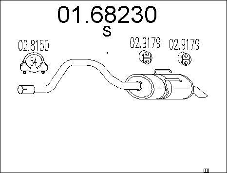 MTS 01.68230 - End Silencer autospares.lv