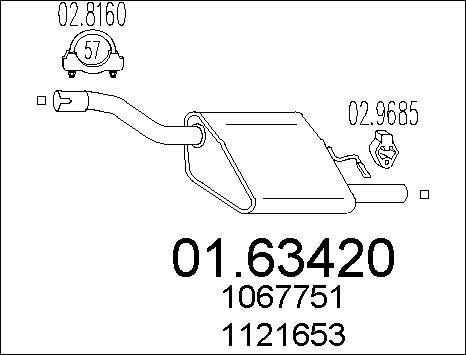 MTS 01.63420 - End Silencer autospares.lv