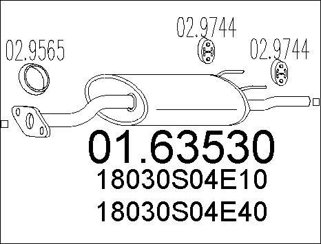 MTS 01.63530 - End Silencer autospares.lv