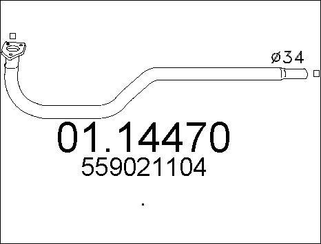 MTS 01.14470 - Exhaust Pipe autospares.lv