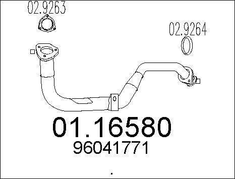 MTS 01.16580 - Exhaust Pipe autospares.lv