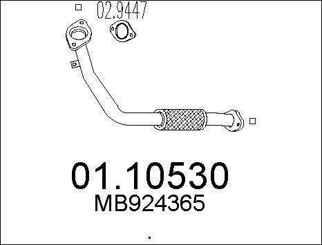 MTS 01.10530 - Exhaust Pipe autospares.lv