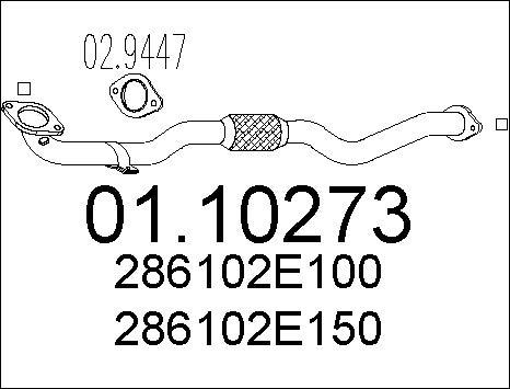 MTS 01.10273 - Exhaust Pipe autospares.lv