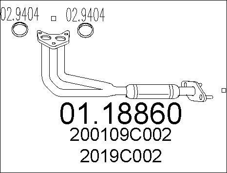 MTS 01.18860 - Exhaust Pipe autospares.lv