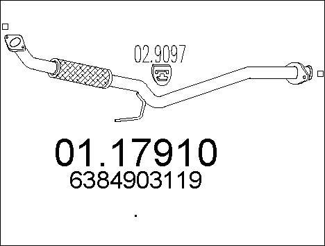 MTS 01.17910 - Exhaust Pipe autospares.lv