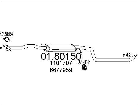 MTS 01.80150 - Middle Silencer autospares.lv