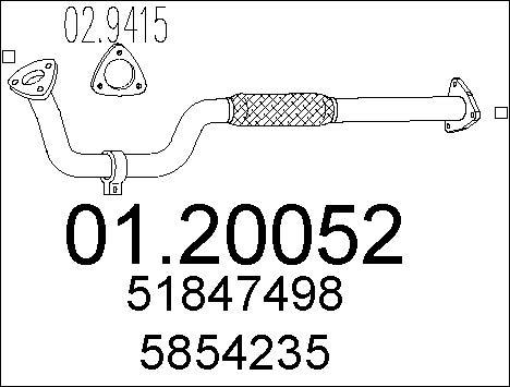 MTS 01.20052 - Exhaust Pipe autospares.lv