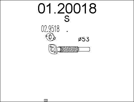 MTS 01.20018 - Exhaust Pipe autospares.lv