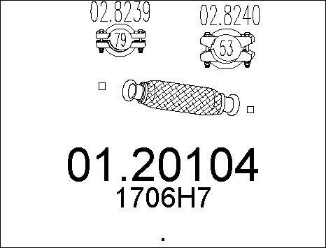 MTS 01.20104 - Exhaust Pipe autospares.lv