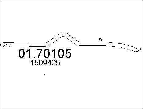 MTS 01.70105 - Exhaust Pipe autospares.lv