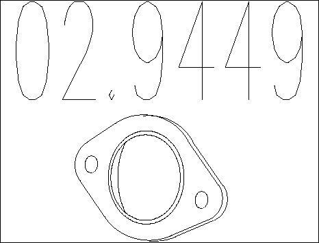 MTS 02.9449 - Gasket, exhaust pipe autospares.lv